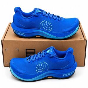 Topo Athletic MTN Racer 4 Women's 7 Blue Vibram Trail Running Shoes Sneakers